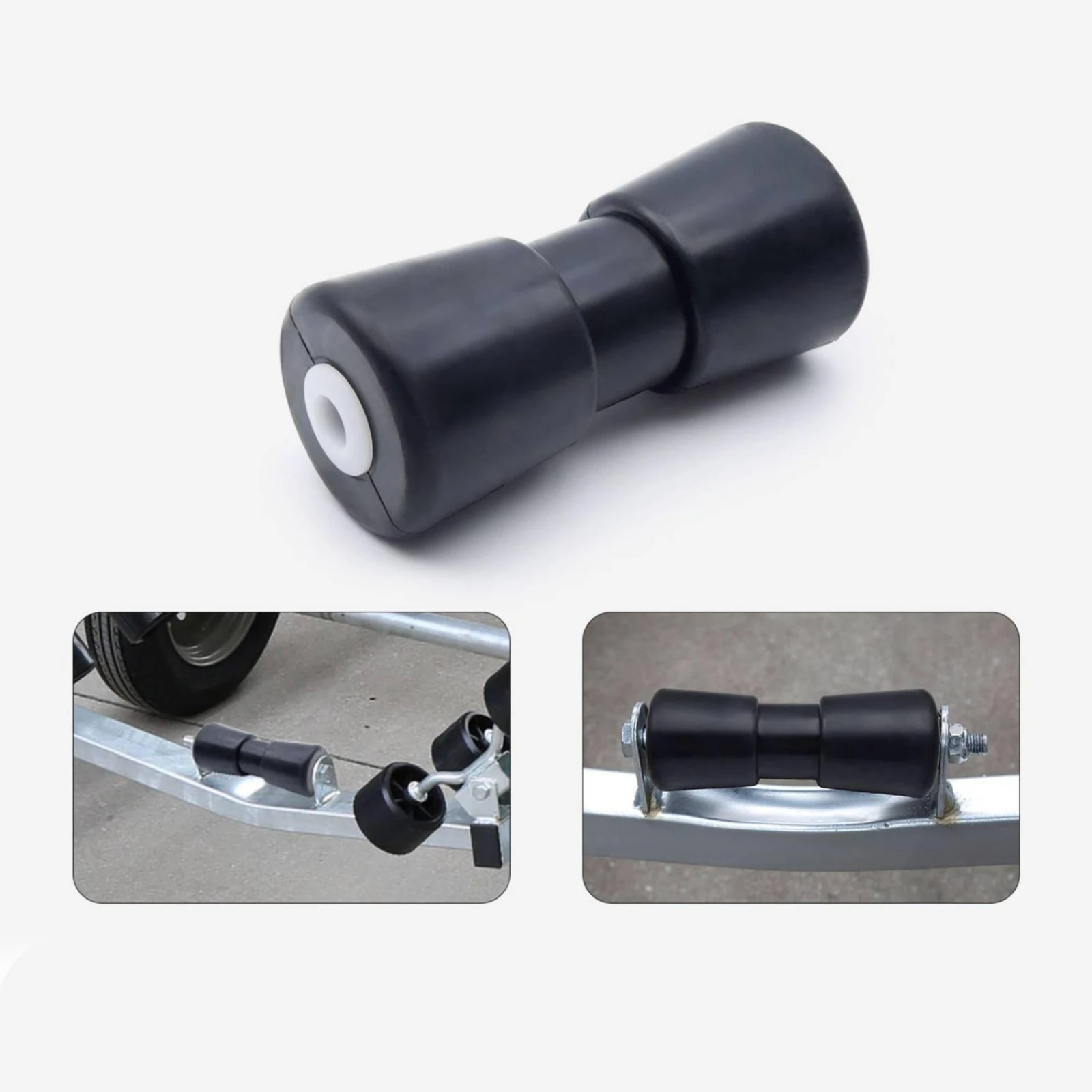 

Boat Carrier Roller Narrowed Center Bottom Carrier Wheel Molded Cylindrical Roller Through-Hole Marine Hardware Stable Support