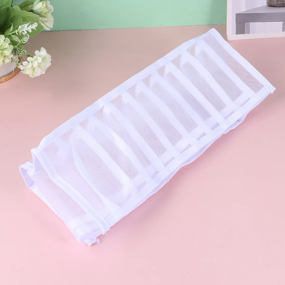 

3pcs Underwear Storage Box Nylon Waterproof Organizer For Bra Socks Hosiery 6Grid+ +11Grid White Drawer Divider Closet
