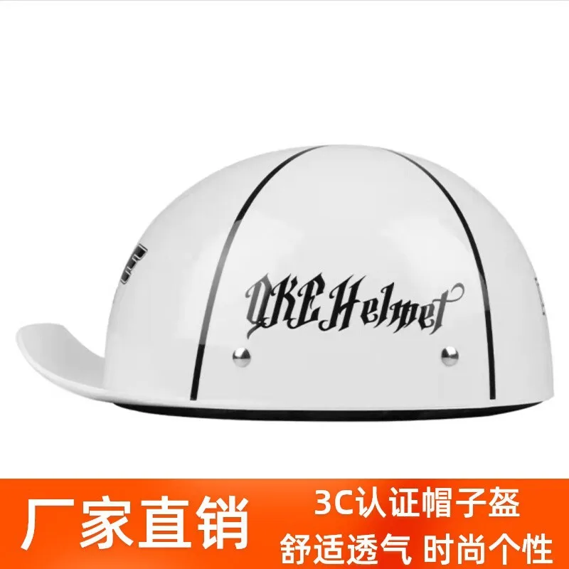 

Motorcycle Electric Vehicle Half Helmet Men's Retro for Harley Helmet Personality Lightweight Fashion Locomotive Leisure Helmet