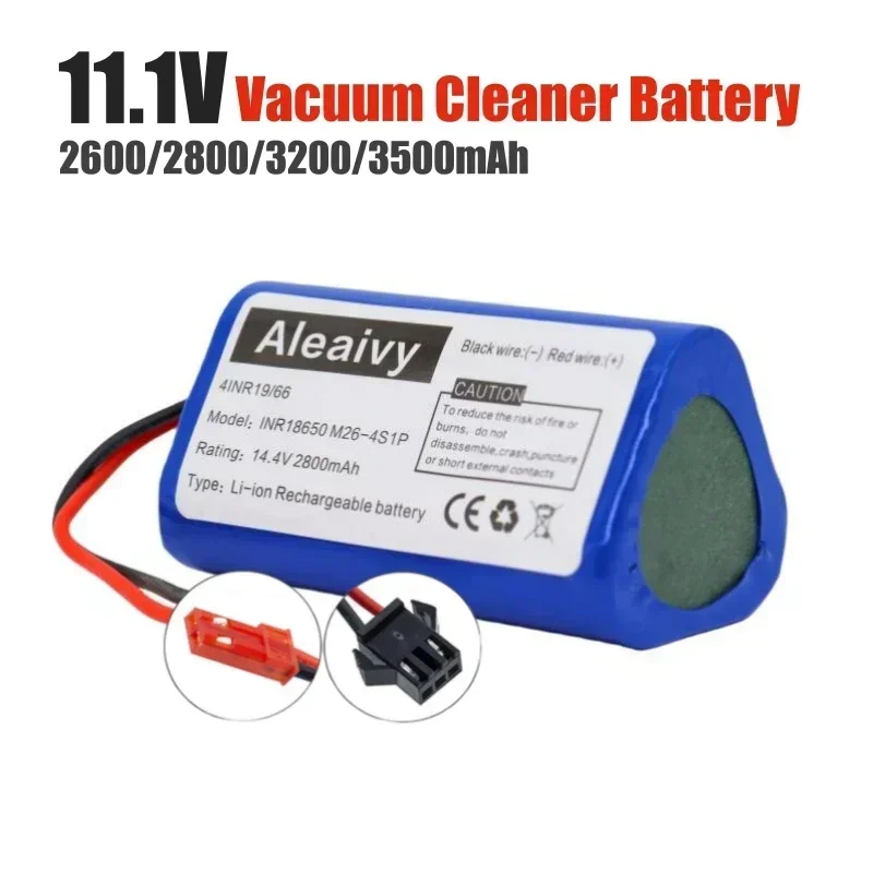 11.1V Battery For Ecovacs Ilife V1 V3 X3 X5 V5S CW310 CEN250,For Lefant M501A,CECOTEC CONGA 890 Slim,Wet Robotic Vacuum Cleaner