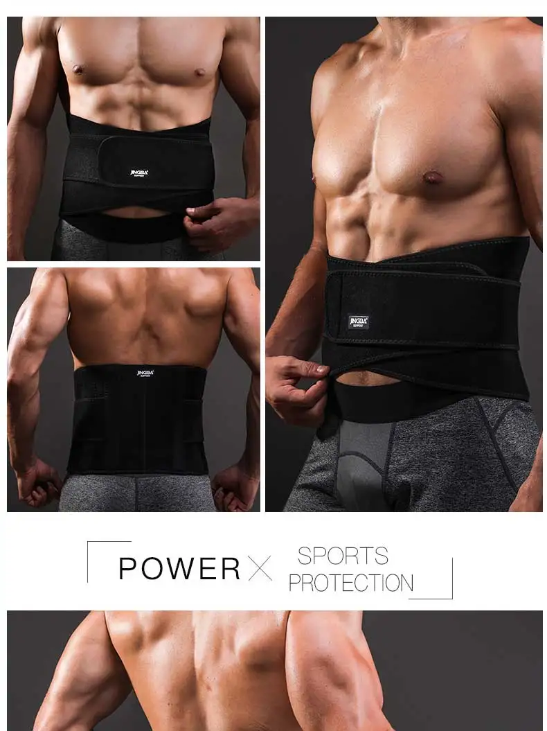 JINGBA SUPPORT Hochwertiger Taillentrainer Körperformer Rückenstützgürtel Bauchgürtel Sport Lendenwirbelgelenk-Schutz – Detail 10