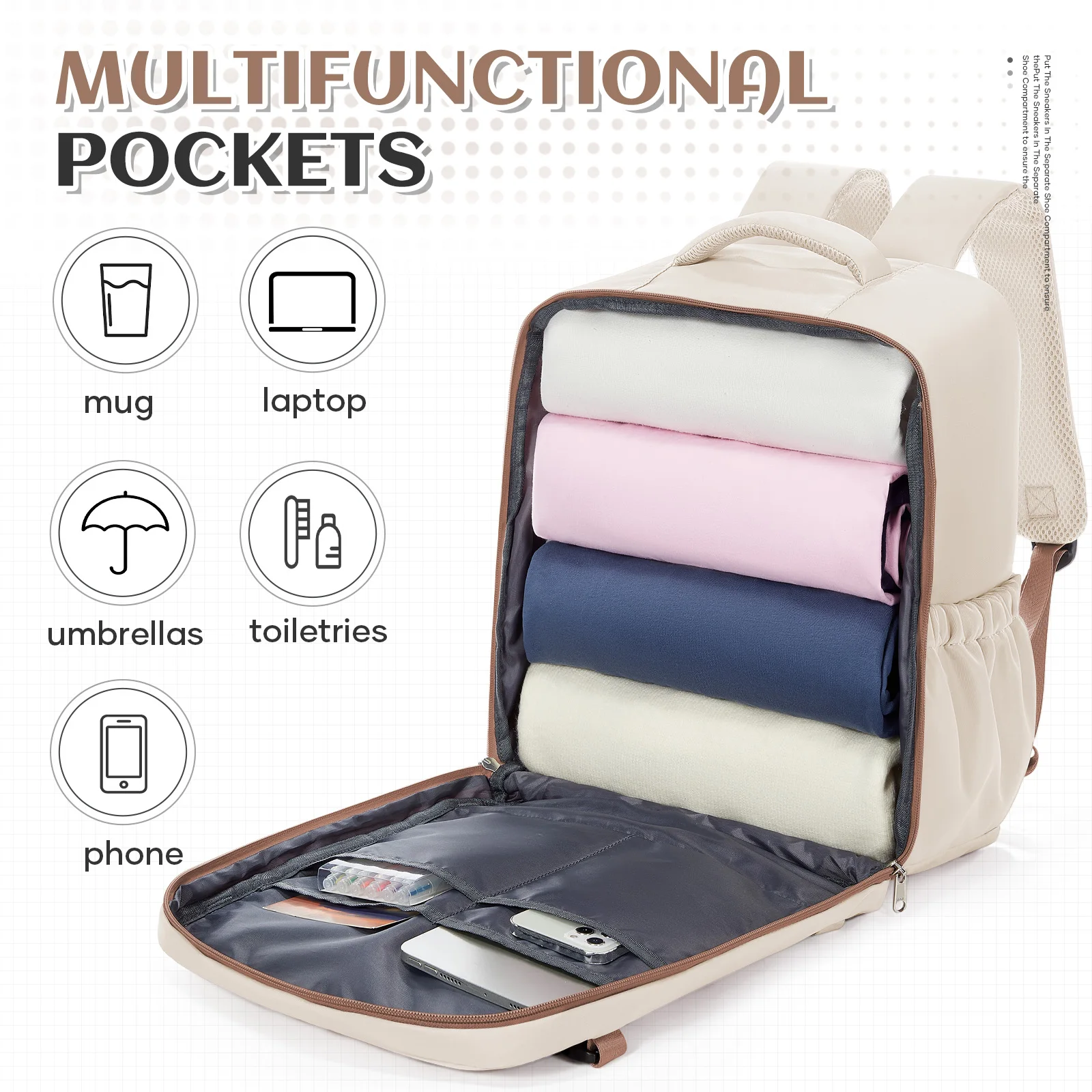 حقيبة ظهر للسفر من Wizzair Ryanair مقاس 40 × 30 × 20، حقيبة أمتعة بمقصورة تحت المقعد، حقيبة ظهر للكمبيوتر المحمول للنساء والرجال، كابينة ماكس 40 × 30 × 20