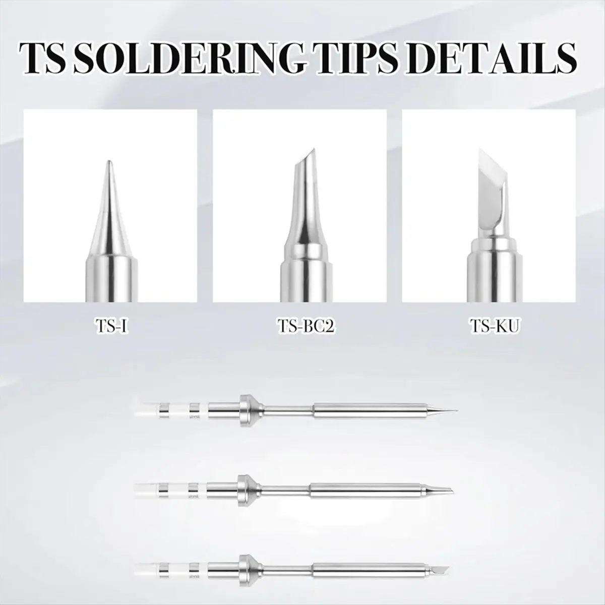 For Pinecil TS100 Soldering Iron Tips Replacement for Mini Portable Micro-Type Solder Pen Stations Tool-FS view 4