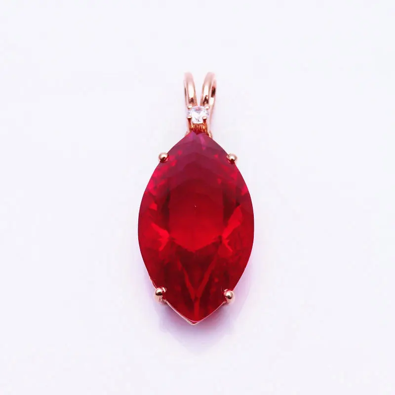 

Серьги 4K из розового золота с вставкой в виде капли воды и красным камнем, женские модные украшения, экстравагантные, стильные, не для знаменитостей, универсальные