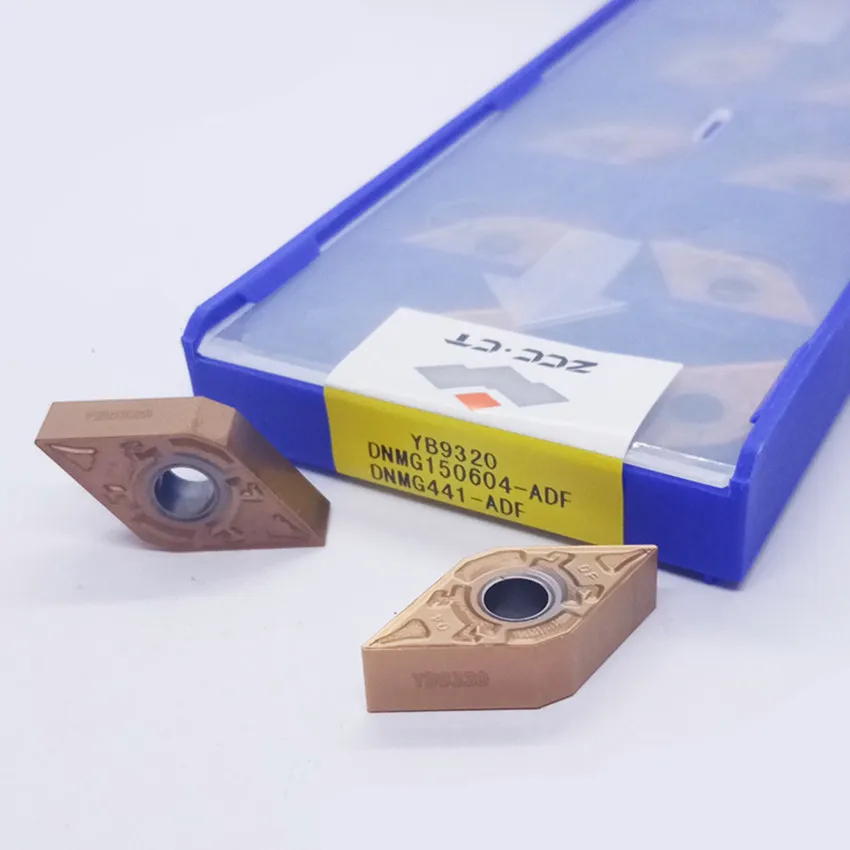 Imagem -02 - Metal Duro Cnc Inserções 10 Pcs Box Dnmg150604-adf Yb9320 Dnmg150608-adf Yb9320 Dnmg150612-adf Yb9320 Dnmg441 Dnmg442 Dnmg443 Zcc.ct de