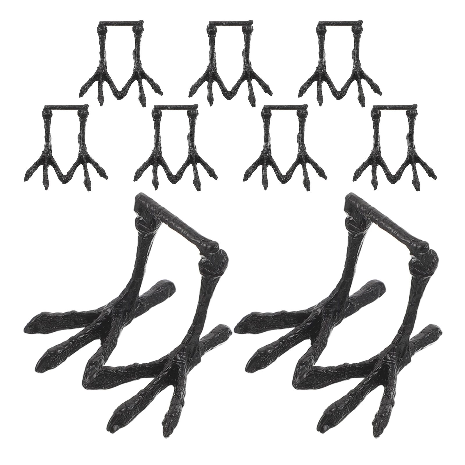 Diy 공예품을위한 9pcs 현실적인 새 할로윈 장식 철 발 교체 부품 박제 동물 프로젝트 내구성 시뮬레이션