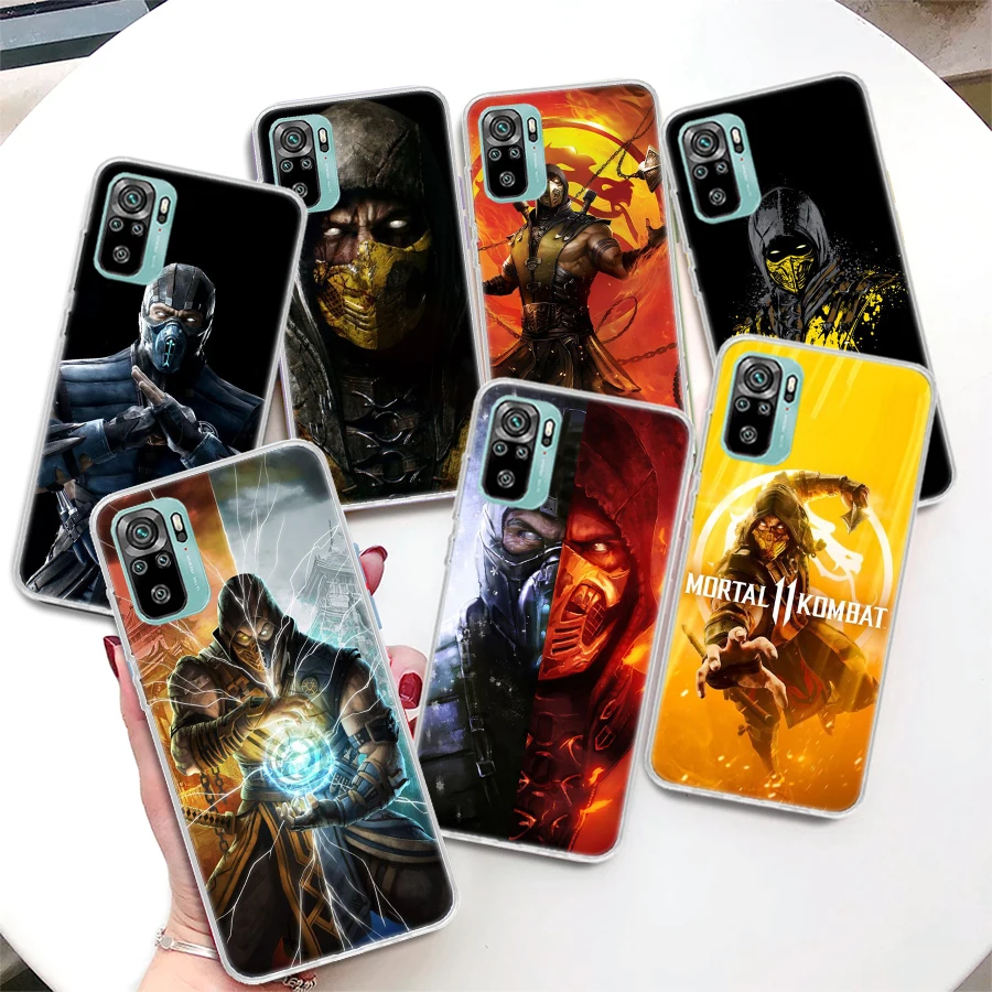 Mortal Kombat Coque Phone Case For Xiaomi Redmi Note 13 12S 12 11S 11T 11E Pro Plus 11 10 10S 9 9S 8 8T 5G Cover Note 13 12S 12 