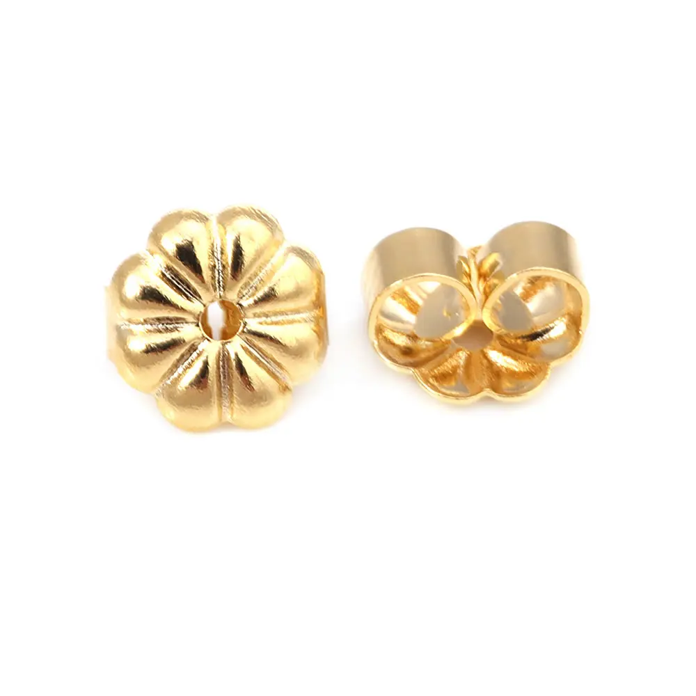 18K Gold Color Butterfly Heart Shape Stud Earring Back Stopper High Quality Diy Jewelry Making Supplies Accessories for Women