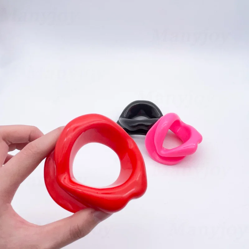 HotX 2PC/Lot Female lips Mouth gag  Restraints Erotic Sexual  BDSM Adult Toy Sex Slave Silicone Lips O Ring Open Mouth Gag