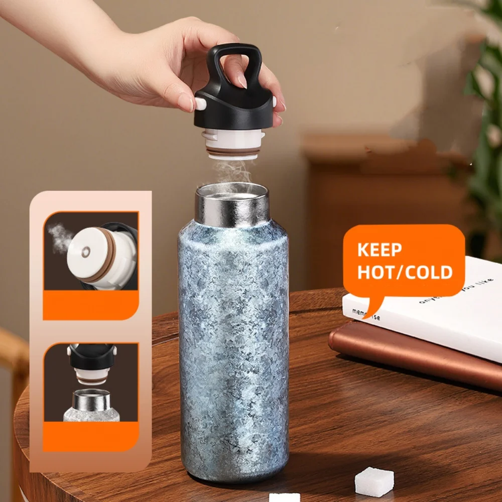 

Titanium Vacuum Water Bottle Double-Walled Insulated Cup Lightweight and Leak-Proof Travel Outdoor Office School Sport Bottle