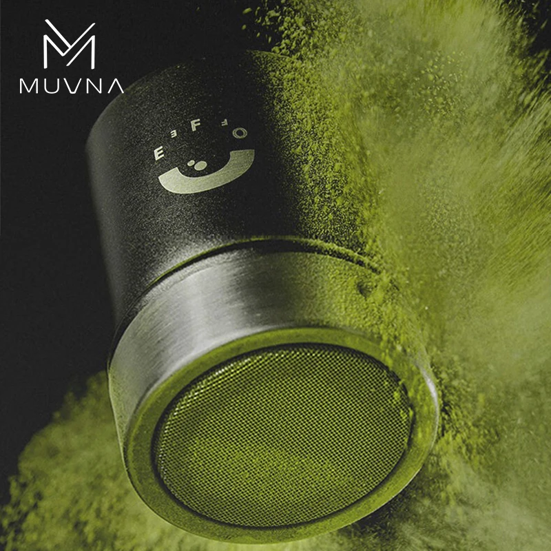 MUVNA 304 Stainless Steel Powder Shaker for Coffee Matcha Cocoa, Latte Art Stencil Kit with Sugar Sifter Coffee Accessories