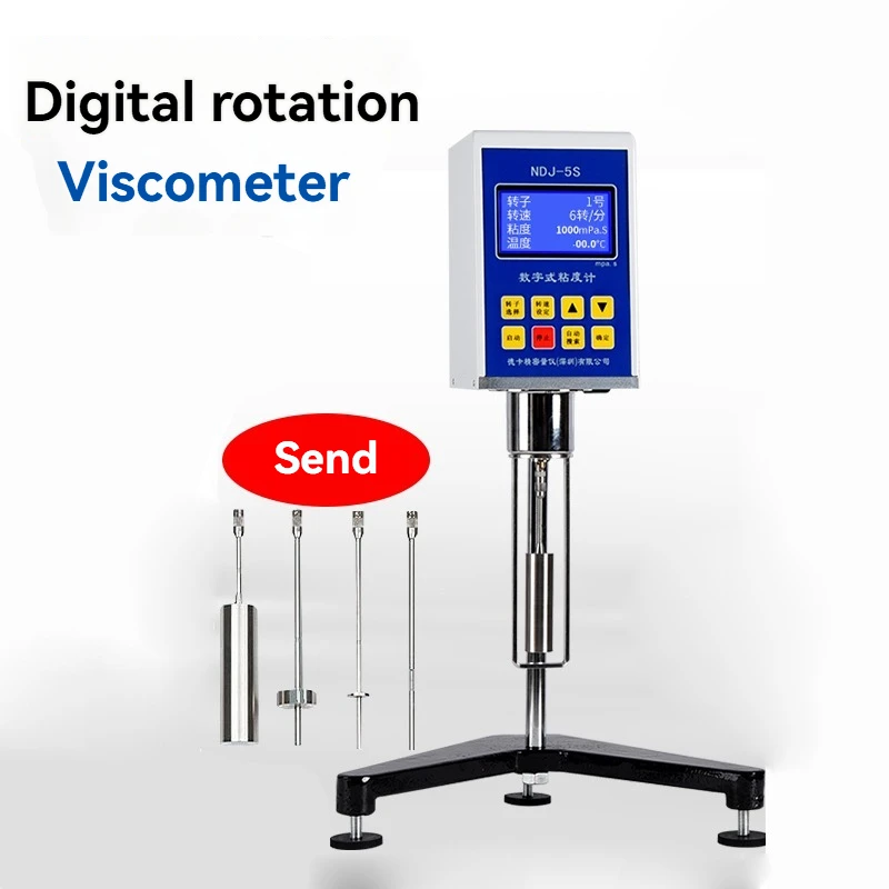 Digital Rotary Viscometer High Precision Paint Viscosity Meter LCD NDJ-5S/NDJ-8S/NDJ-9S