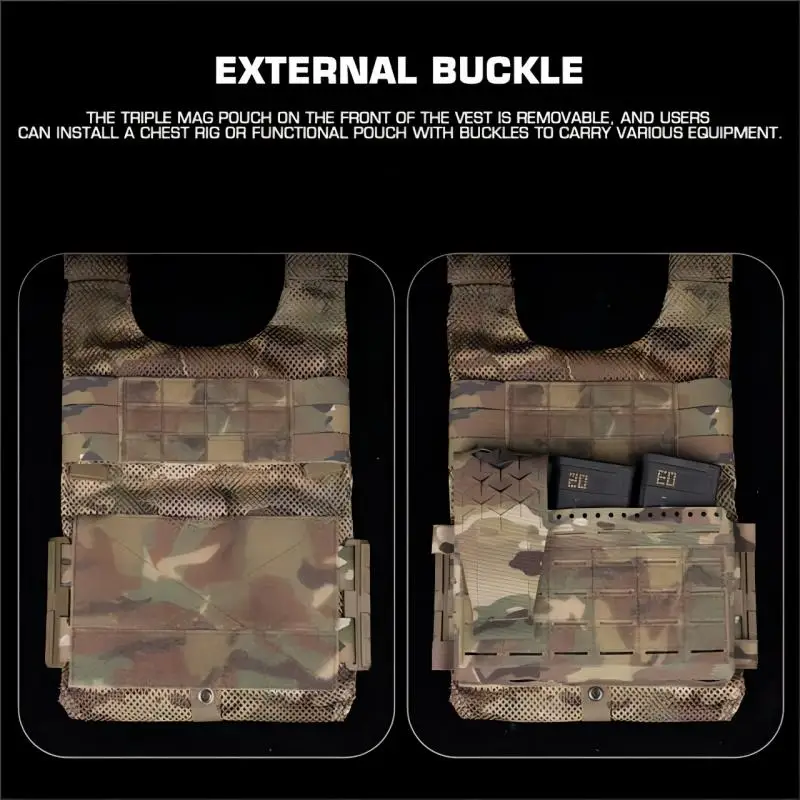 LV-119 Tactical Vest Maritime Version External Expansion Buckle Back Zipper Quick Detachable Waistband Design Airsoft Protection