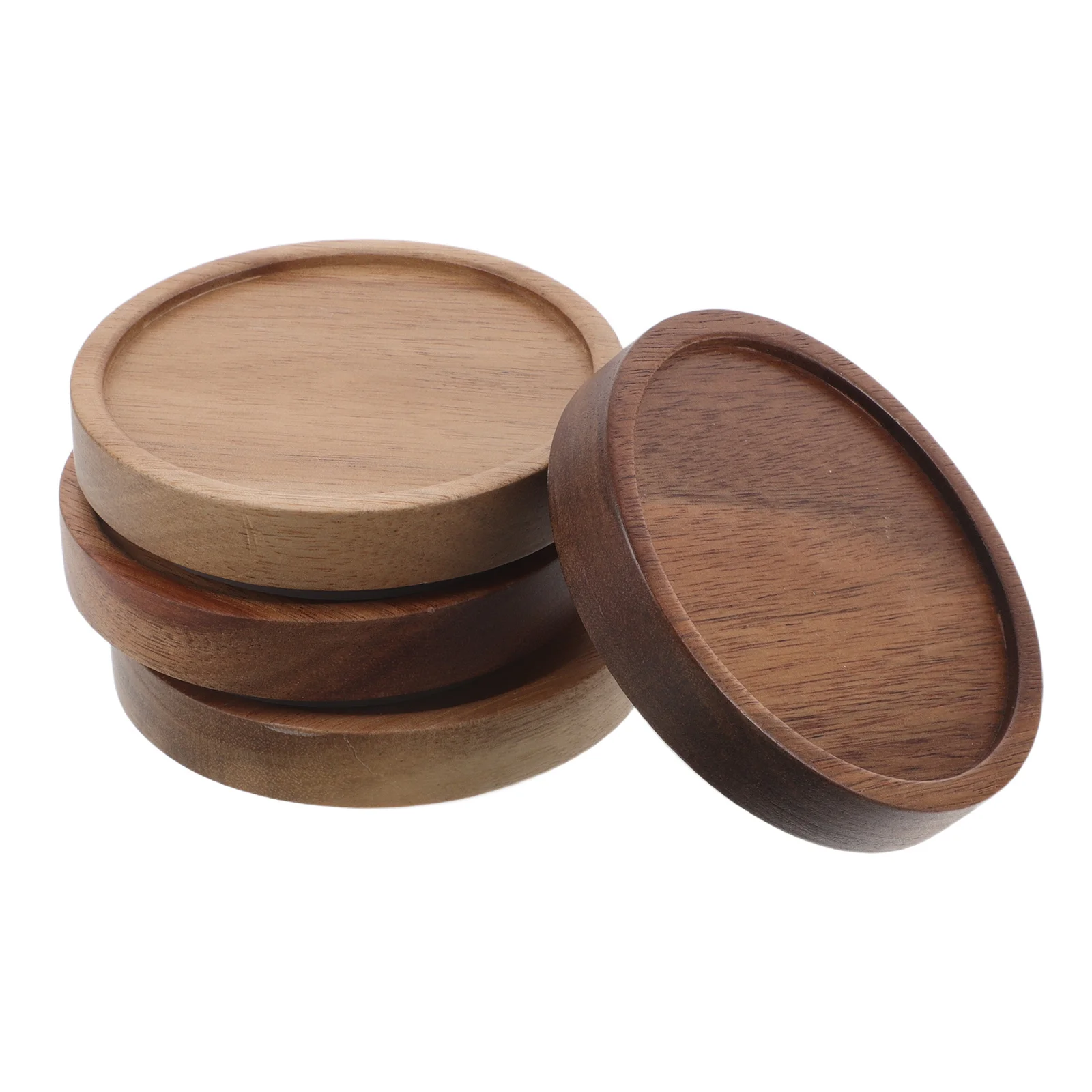 

4Pcs Wooden Mason Jar Lids: Reusable Acacia Wood Airtight Lids for Glass Containers - Food Storage Preserving Caps Compatible