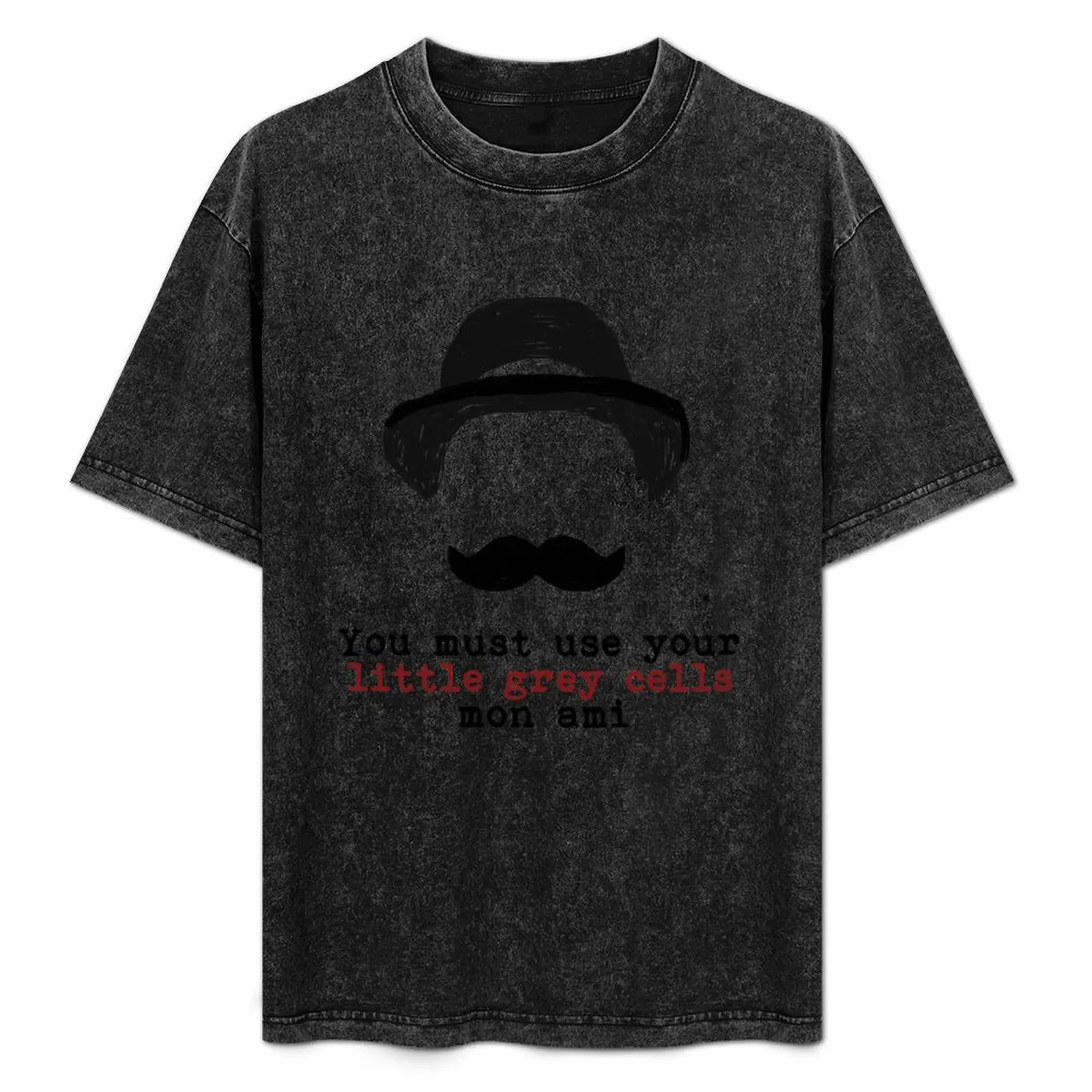 

Agatha Christie Hercule Poirot - Little Grey Cells T-Shirt fashion shirts affliction shirts Funny t-shirt mens vintage t shirts