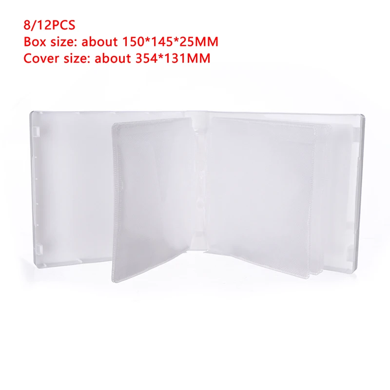 8/12PCS CD Case Disc DVD Storage Bag High-capacity Packaging Box CD Holder Home Room Discs Storage Box