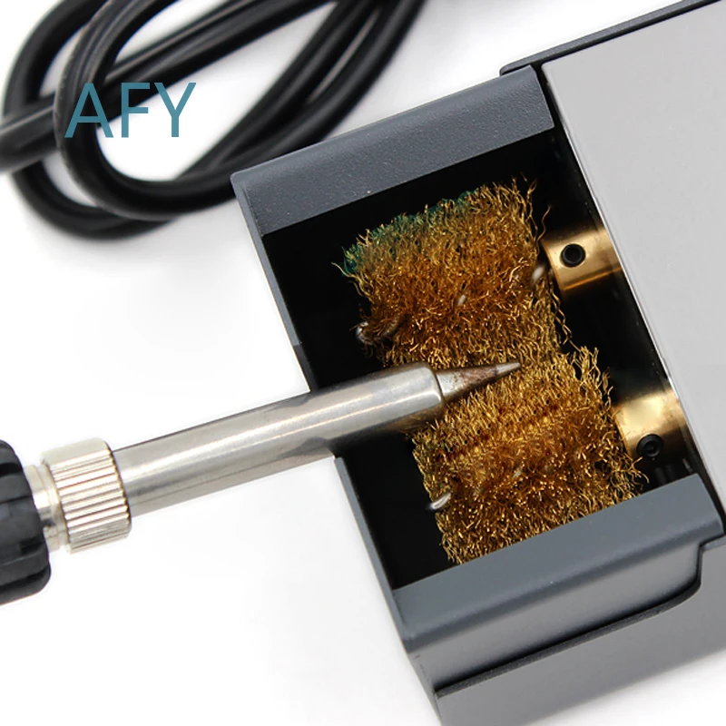 310 Soldering Iron Tip Cleaner for Automatic Electric Oxide Removal Copper Brush Cleaning Tool for Soldering Stations and DIY