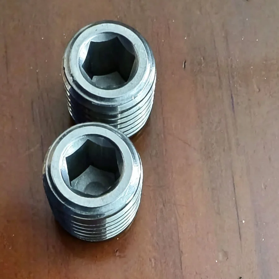 

304 Stainless Steel Internal Thread Sealing Stop Plug, M3 M4 M5 M6 M8 to M33 Hexagonal Groove Pipe Plug