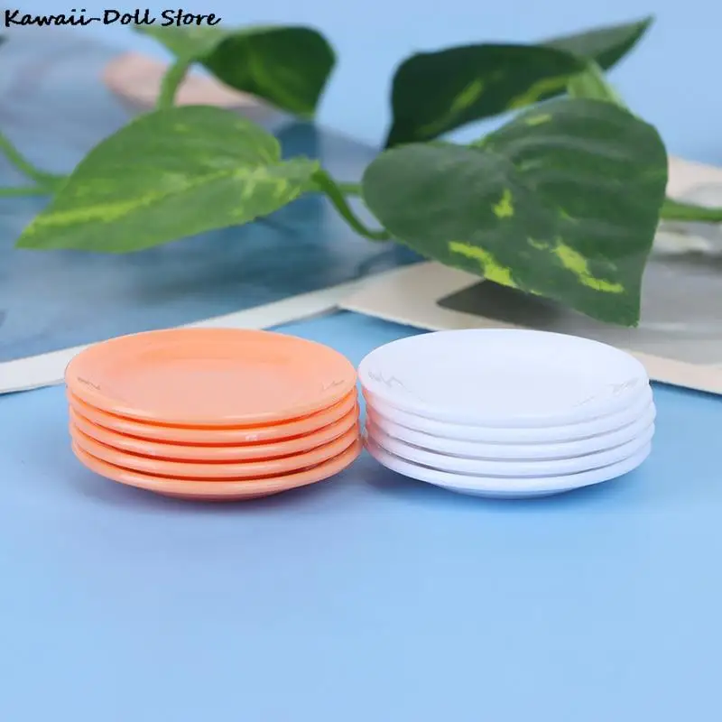 5Pcs 1:12 Dishes Plate Tableware Dolls House Furniture Miniatures Kitchen Toy Best Gifts For Dollhouse Accessories