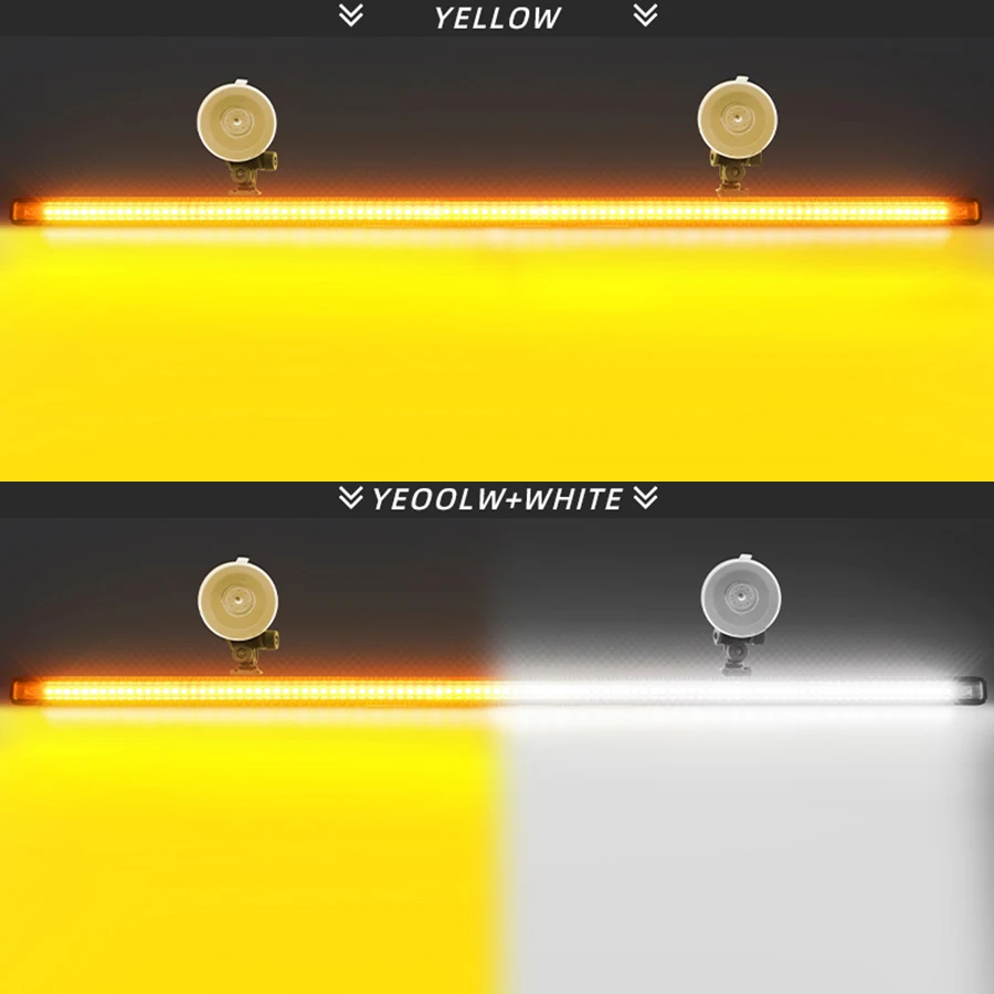 96 LED Strobe Lights For Emergency Flash Warning Lamp Windshield Bar 3030 Beads Red Blue Amber White Green Car Light Assembly