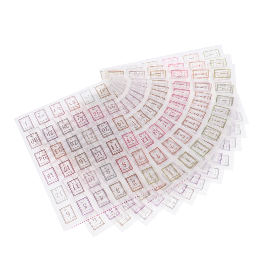 

24 Pcs Notebook Planner Supplies Monthly Tabs Journaling Paper Date for Planners Agenda Month Stickers Calendar Stickers