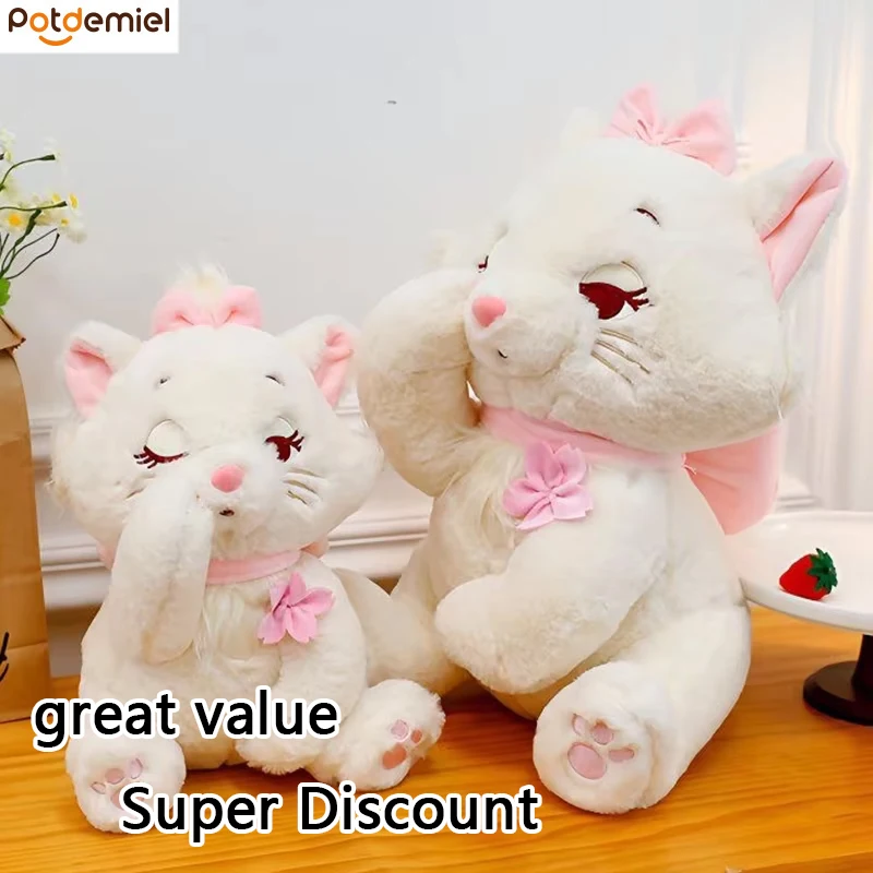 

30cm Sleepy Face Marie Cat Plush Dolls Aristocats Cartoon Plush Toys Comfort Soft Sleep hug Pillow Stuffed Girl's Birthday Gifts
