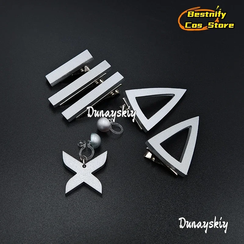 CosplayClove تأثيري لعبة القرنفل الخالد زي 40 سنتيمتر التدرج الباروكات القرنفل أغطية الرأس القرط قلادة ملحق الدعامة أنيمي دور-pl