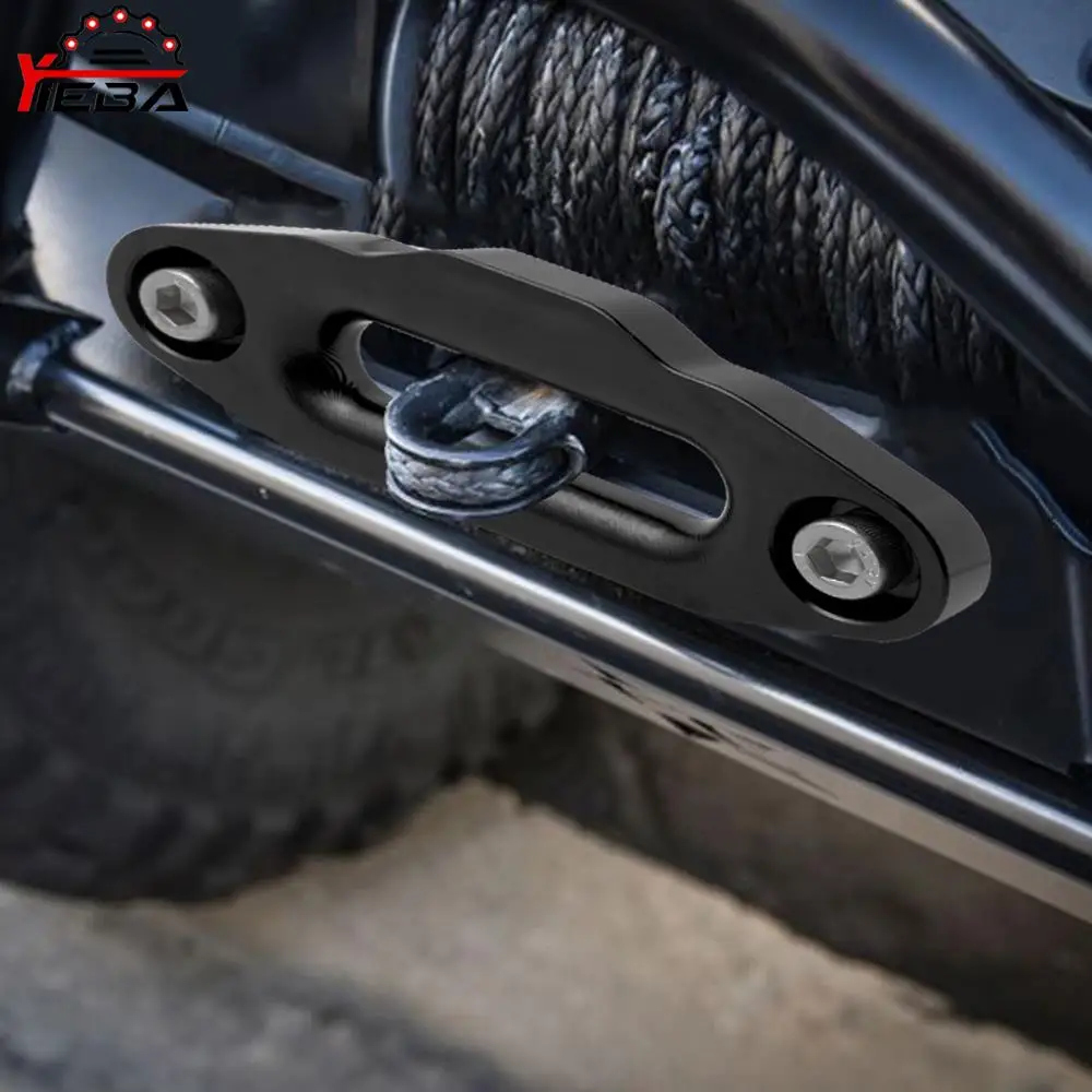 Novo guia de corda de guincho de 2000-3500 lbs, fairlead de alumínio prateado para off road suv atv utv