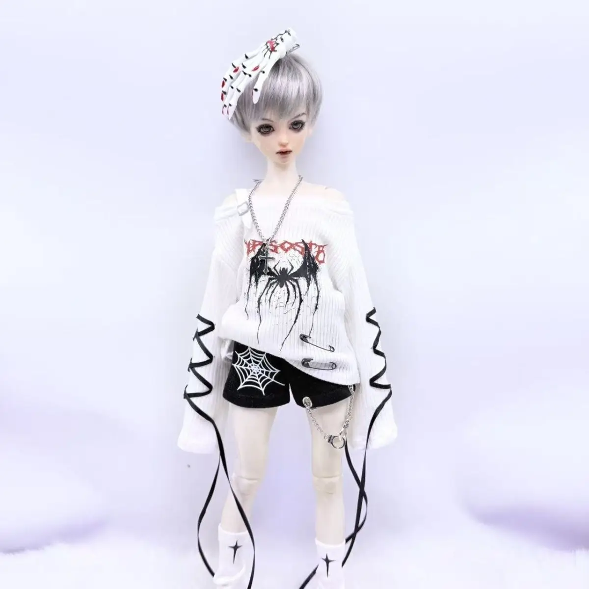 

Кукольный костюм 1/6 1/4 для куклы Bjd 30/45 см, топ, шорты, леггинсы, головной убор, ожерелье, аксессуары для кукол, без куклы