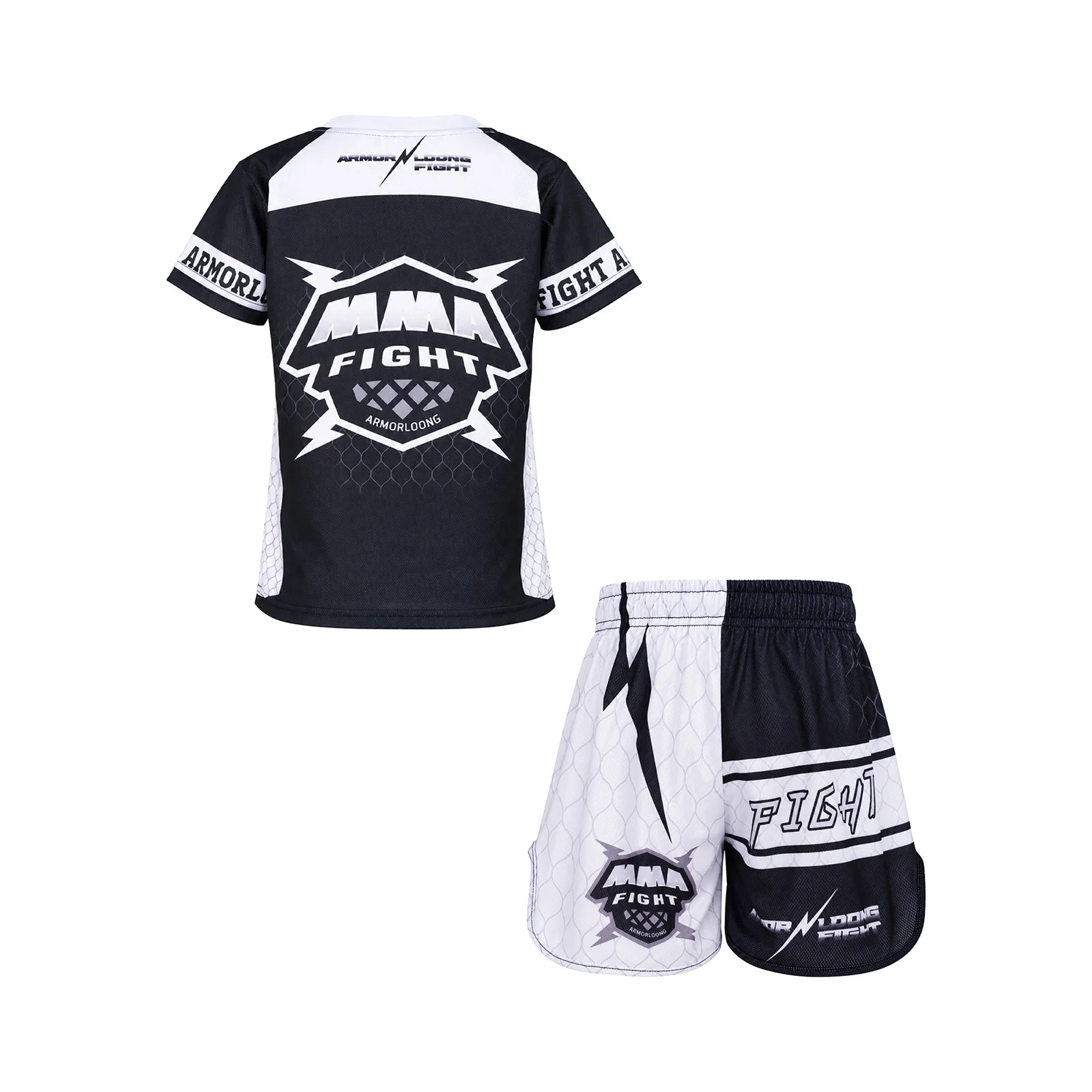 Jugend-MMA-Trainingsset für Jungen und Mädchen, Box-Outfit, Rashguard, Shorts mit seitlichen Schlitzen, Kinder-Kickbox- und Muay-Thai-Sportbekleidung – Detail 20