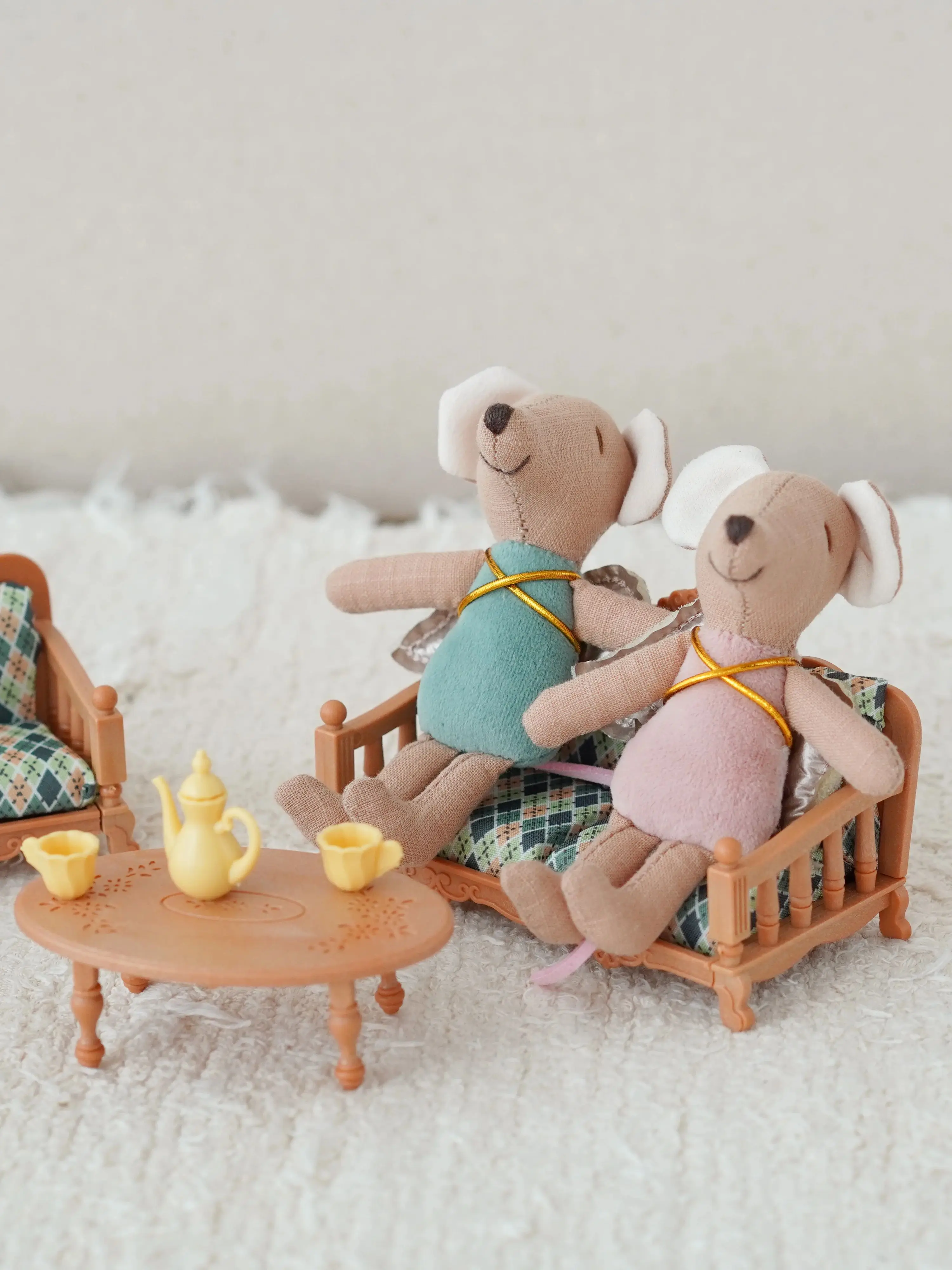 Adorable Winged Mouse Cloth Doll, INS Style Zodiac Gift - Mini Plush Puppet for Baby Shower/Party Decor