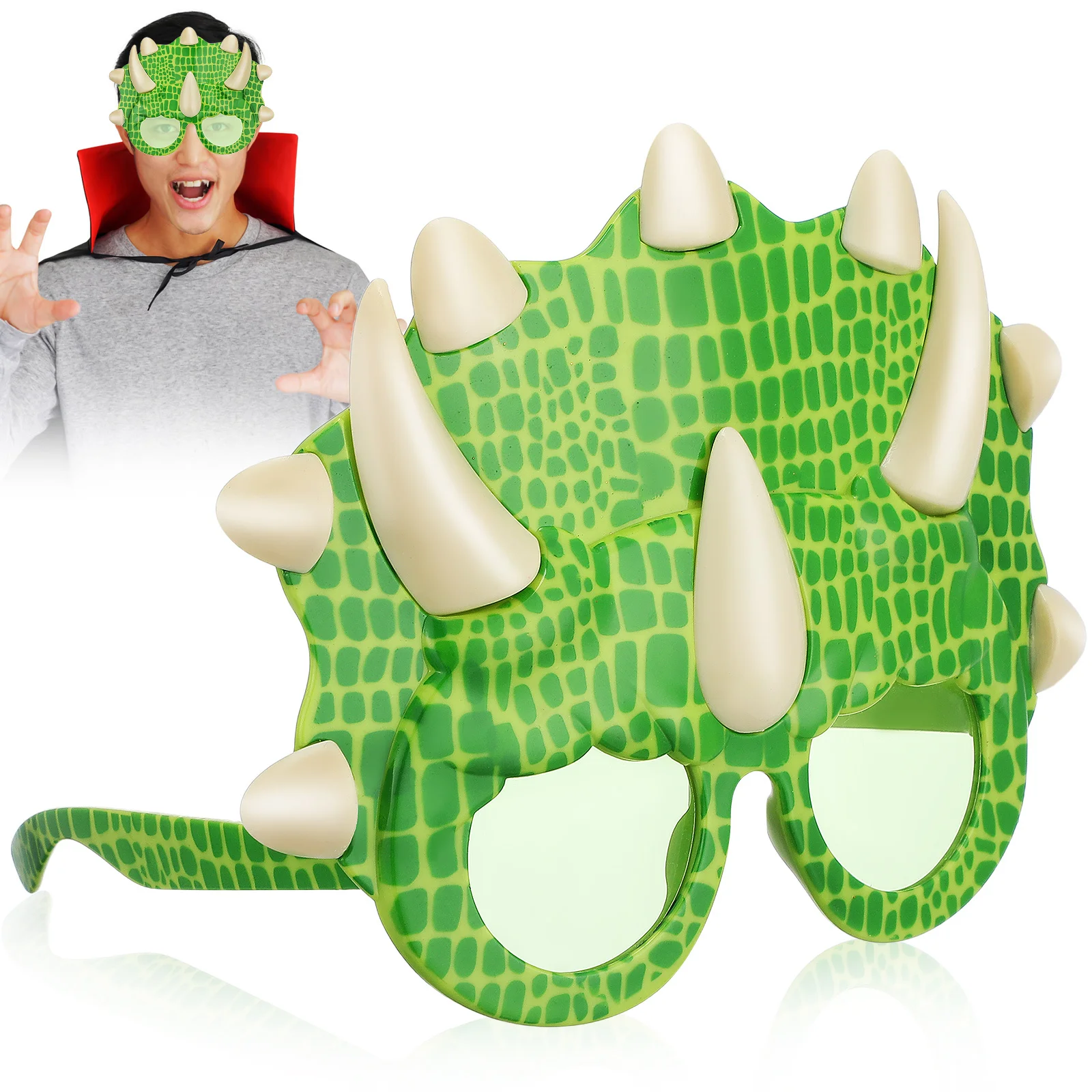 

Triceratops Sunglasses Funny Durable Party Costume Glasses Creative Fancy Dress Festival Masquerade Eyewear Party Funny Glasses