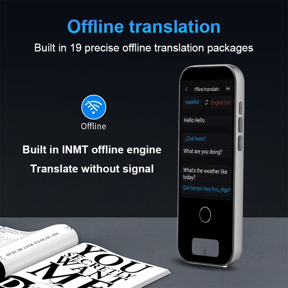 2 In 1 Scan Reader Pen Touch Screen Smart Translator Pen 148 Languages Offline Translation Pen for Study Travel Business