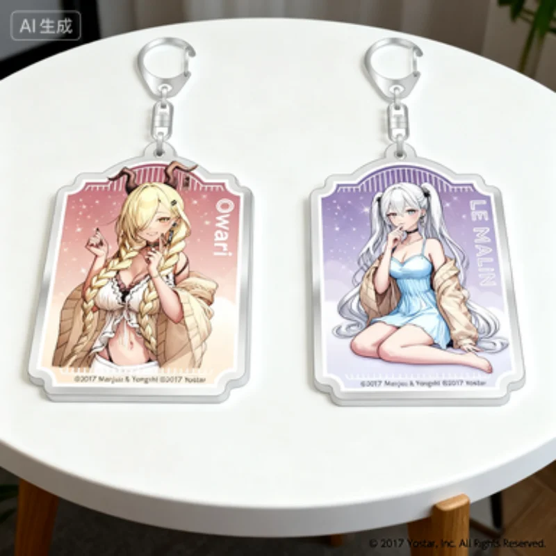 Games Azur Lane Anime Decorations Figures Stand Souvenir Trend  Computer Desk Decoration Transparent Acrylic Gift