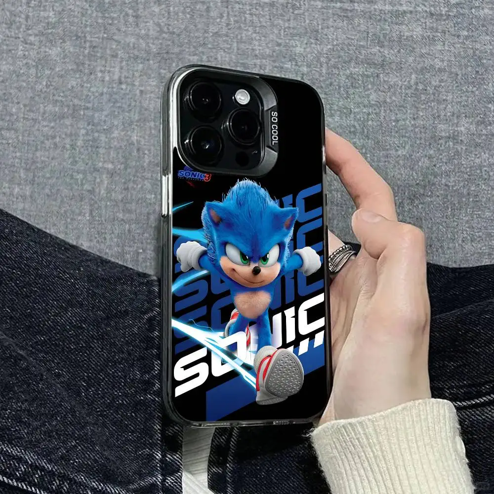 لعبة S-Sonic the H-Hedgehog 3 جراب هاتف IMD جراب هاتف آيفون 16 15 14 13 12 11 برو ماكس زائد غطاء فضي اللون