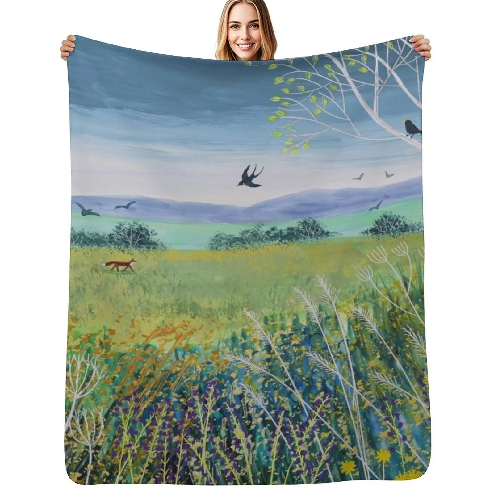 Approaching Storm Throw Blanket Plush For Sofa Thin Thermal Loose For Baby Plaid on the sofa Blankets