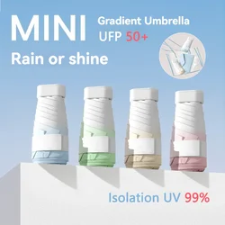 Mini Parapluie Pliant Résistant au Soleil pour Homme et Femme, Protection Solaire UV, Vinyle, Petit, Ensoleillé, Pluie, Poche, D