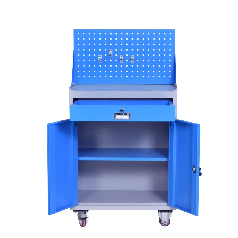 

Single Pump Double Door Drawer Workshop Tool Cart Hardware Tool Cabinet Iron Cabinet Multifunctional Locker