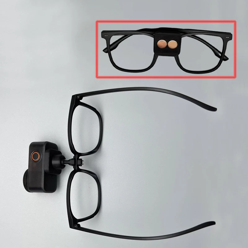 1PCS Eyeglass Frame with 3D Printed Universal Joint Mount Normal/Strong Magnetic Camera Bracket FPV Accessory for DJI Osmo Nano