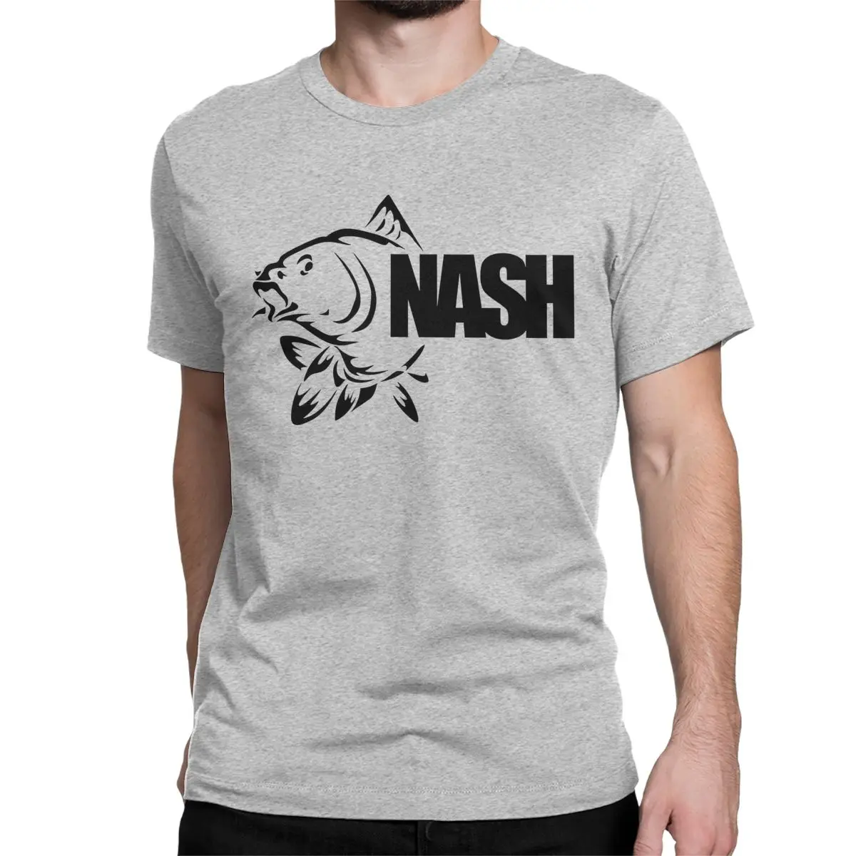

Vintage Nash Fishing Logo T-Shirt for Men Women Round Neck Pure Cotton T Shirts Carp Tackle Angling Tee Shirt Printed Clothing