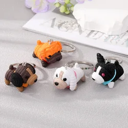 Resin Dog Cute Keychain Doll Keyring Pendant Mascot Creative Loveliness Jewelry Small Gift Car Key Chain