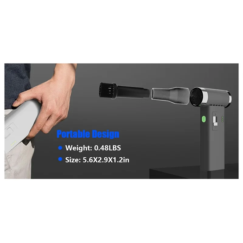 AB08-100000 RPM Violent Brushless Fan,Portable Handheld Turbo Fan, Capable Of Cleaning Dust And Leaves, Barbecue And Ignition