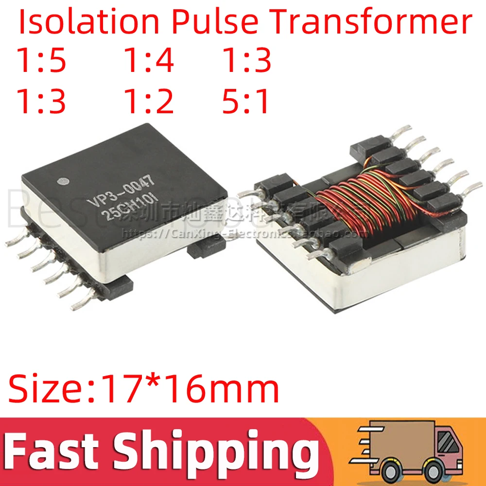 VP3-0047-R Booster Step Up Transformer 6 winding 70W 1:1 1:2 1:3 1:4 1:5 5:1 Multipurpose Isolated Pulse Transformer Inductor