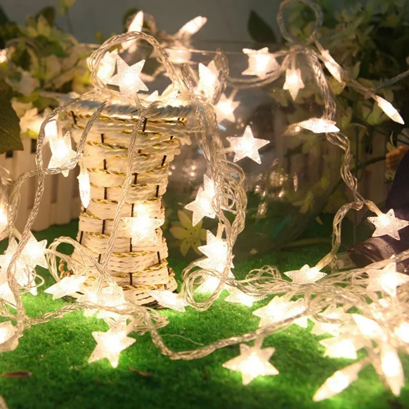 USB Star String Lights 1.5M10LED-10M80LED Warm White Colorful Fairy Lights Indoor Bedroom Party Christmas Wedding Home Decor Set