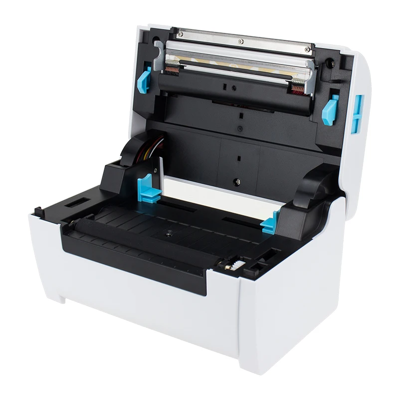 طابعة ملصقات Waybill 104 مم طابعة ملصقات الأكواد الشريطية الحرارية طباعة سريعة