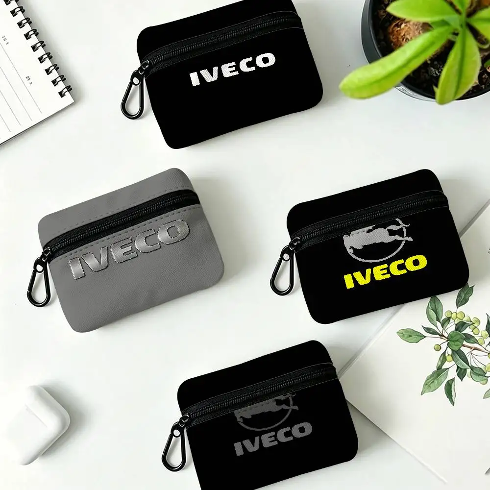 Commercial Vehicle Brand I-IvecoS Daily Carry Oxford Fabric Small Coin Purse Multi-use Storage Pouch For Keys Cards Coins