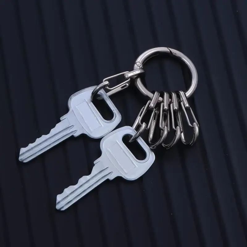 Metall-O-Ring-Federverschlüsse mit 5 Stück Hakenverschlüssen für DIY Öffnbare Runde Karabiner Schlüsselanhänger Clips Hakenverschlüsse Zubehör – Detail 5
