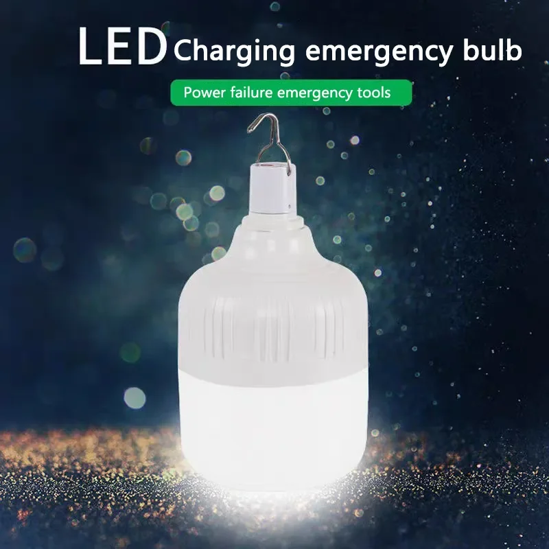 80W Portable Tent Lamp Battery Hook Lantern Rechargeable Lamp BBQ Camping Light Outdoor Bulb USB Hanging LED Emergency Lights