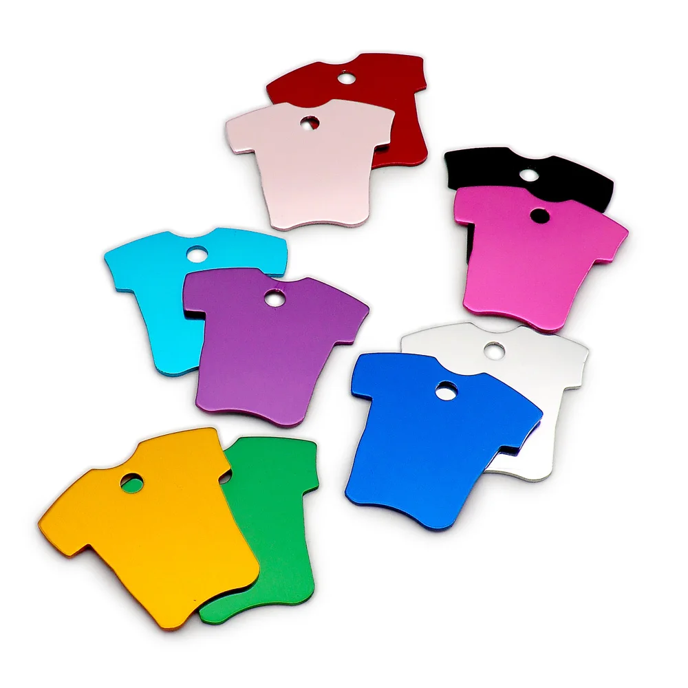 Wholesale 100pcs Clothes For Pet ID Tags Dog ID Tags Cumstom Anodized Aluminum Cats ID Tags Name Decorative Pet Accessories