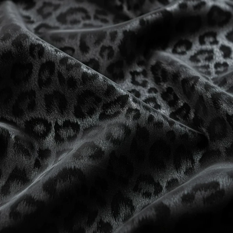 Faux Leather Fabric Leopard Print Tie Dye Soft Structured for Jacket Pants Skirt Designer Creative DIY Sewing Accessories